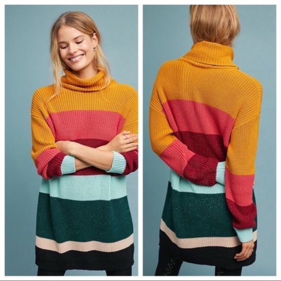 Anthropologie X Farm Rio Rainbow Sweater - Picture 1 of 6